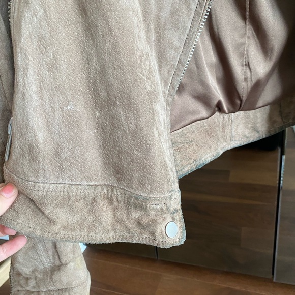 BLANK NYC *REAL* SUEDE JACKET in Taupe - Picture 5 of 6